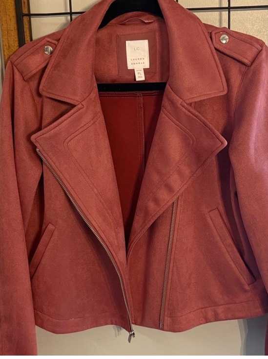 LC Lauren Conrad Jackets & Blazers - LC Lauren Conrad Faux Suede rose jacket Size PL